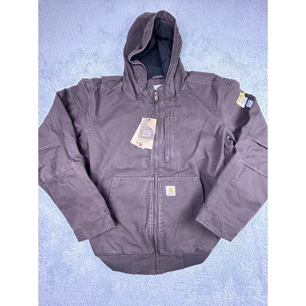 Carhartt Full Swing Armstrong Jacket Fleece Lined Dark Brown Mens Size Large